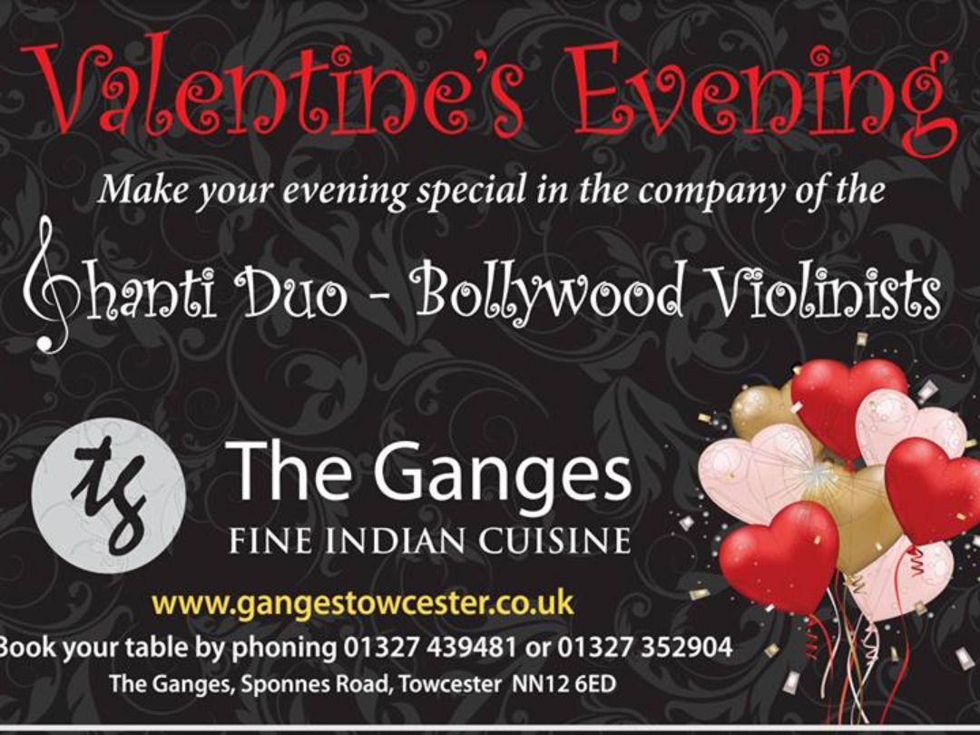 Valentines Evening at the Ganges Towcester